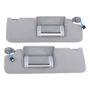 DURAFORCE Sun Visor Left Right Gray For 2017-2021 Honda Pilot W/Lights Mirror Pair
