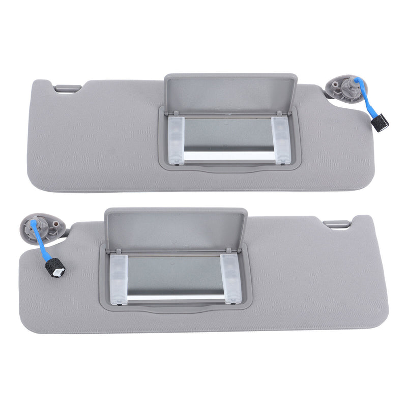 DURAFORCE Sun Visor Left Right Gray For 2017-2021 Honda Pilot W/Lights Mirror Pair