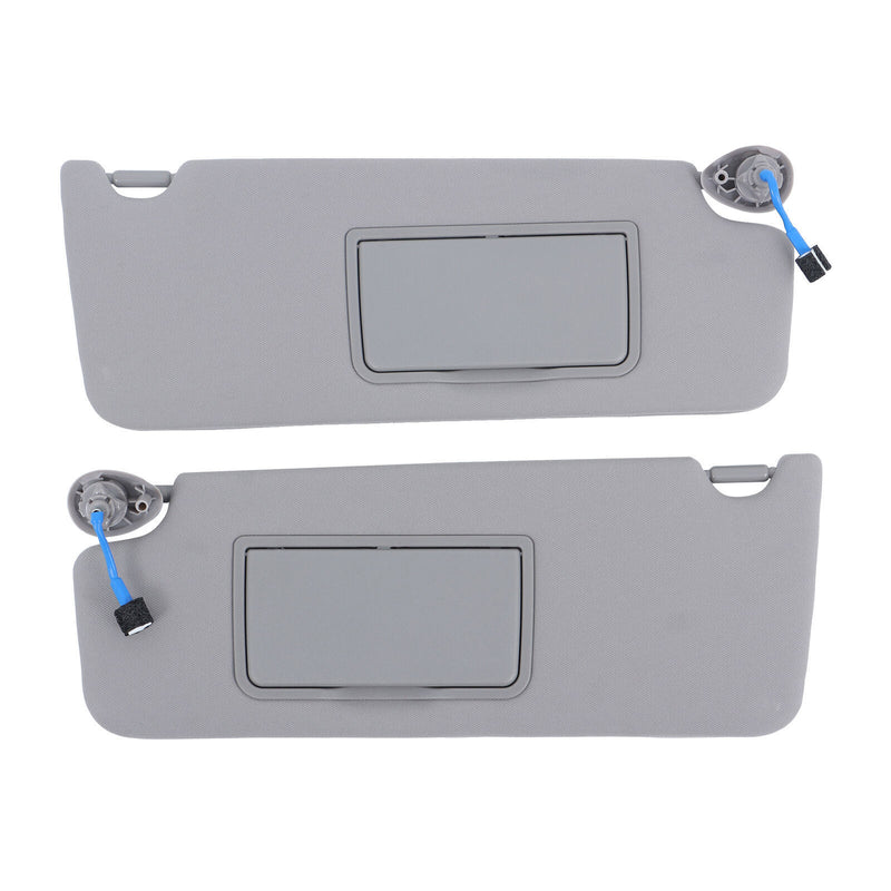 DURAFORCE Sun Visor Left Right Gray For 2017-2021 Honda Pilot W/Lights Mirror Pair