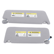 DURAFORCE Sun Visor Left Right Gray For 2017-2021 Honda Pilot W/Lights Mirror Pair