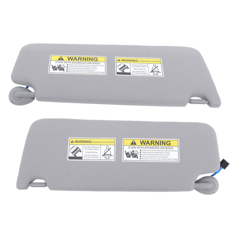 DURAFORCE Sun Visor Left Right Gray For 2017-2021 Honda Pilot W/Lights Mirror Pair