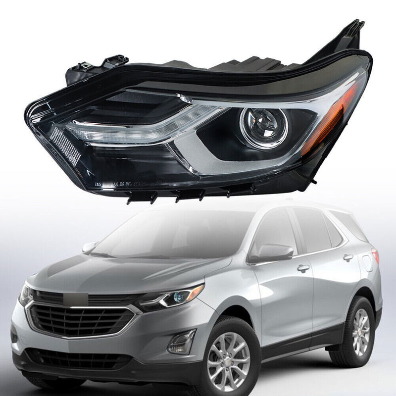 DURAFORCE Driver Headlight For 2018-2021 Chevy Equinox LT HID/Xenon LED DRL Clear