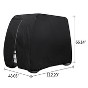 DURAFORCE Black Waterproof Golf Cart Storage Cover 4 Passenger For EZGO Yamaha