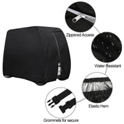 DURAFORCE Black Waterproof Golf Cart Storage Cover 4 Passenger For EZGO Yamaha