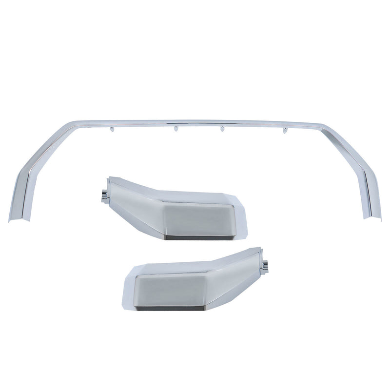 DURAFORCE Front Bumper Grille Trim Molding Surround For 22-24 Toyota Tundra Chrome