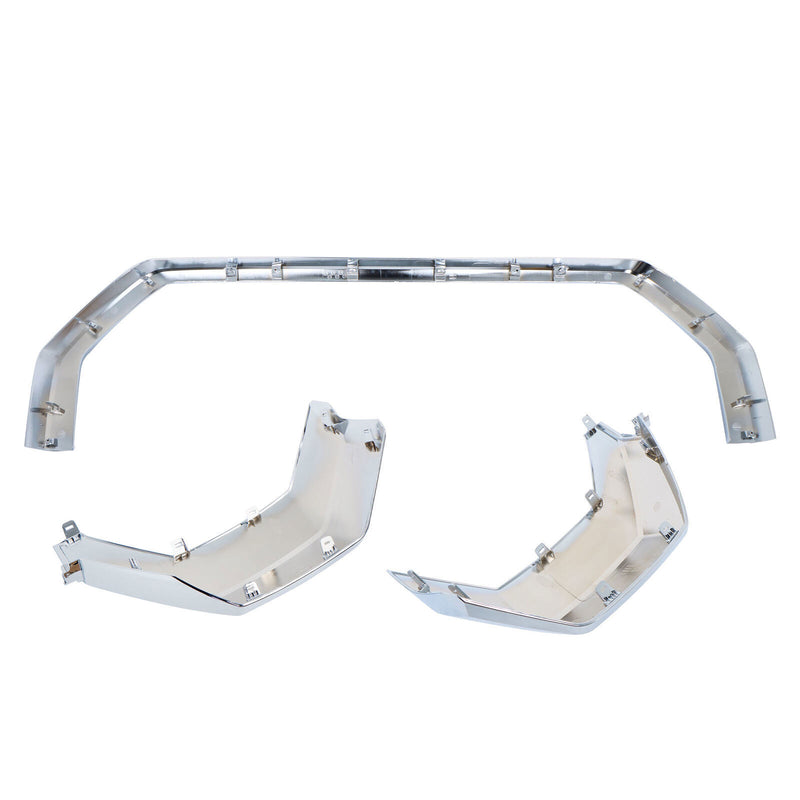 DURAFORCE Front Bumper Grille Trim Molding Surround For 22-24 Toyota Tundra Chrome