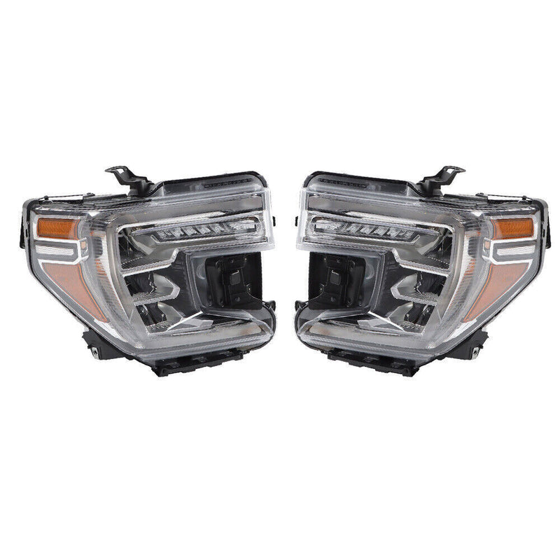 DURAFORCE Right+Left Headlights For 2019-2021 GMC Sierra 1500 W/LED Signal Lamp