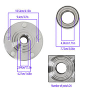DURAFORCE Wheel Hub Bearing Kits For 2012-2015 Honda Civic DX EX GX LX 1.8L 1.5L