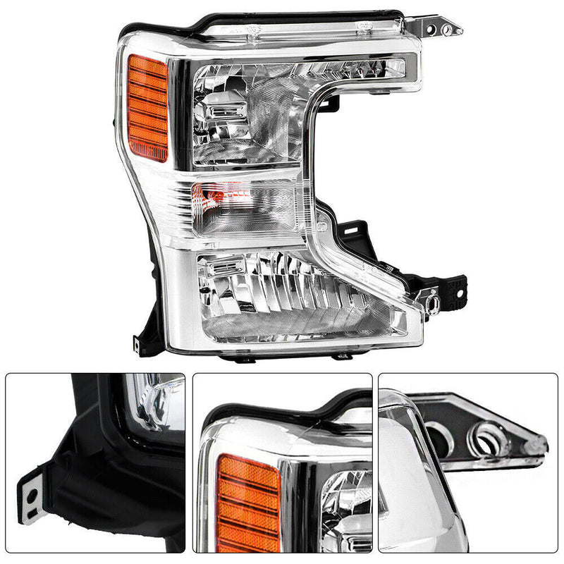 DURAFORCE Right [Halogen] Headlights For 2020-2022 Ford F250 F350 SuperDuty Chrome