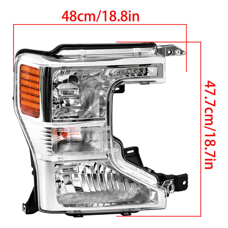 DURAFORCE Right [Halogen] Headlights For 2020-2022 Ford F250 F350 SuperDuty Chrome