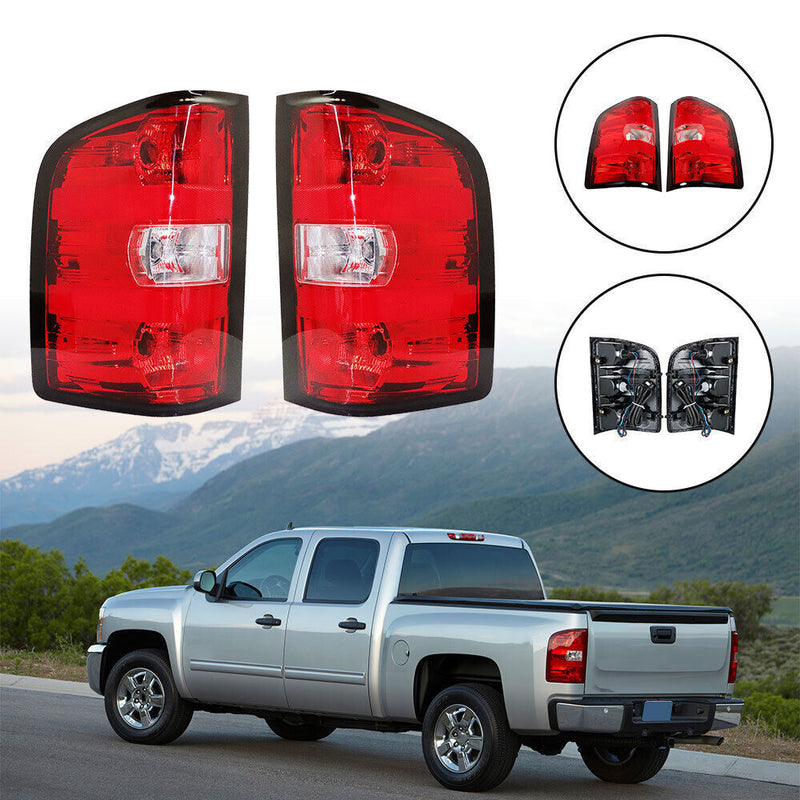 DURAFORCE LH+RH Tail Light For 2007-2013 Chevy Silverado 1500 2500 3500 Taillamps