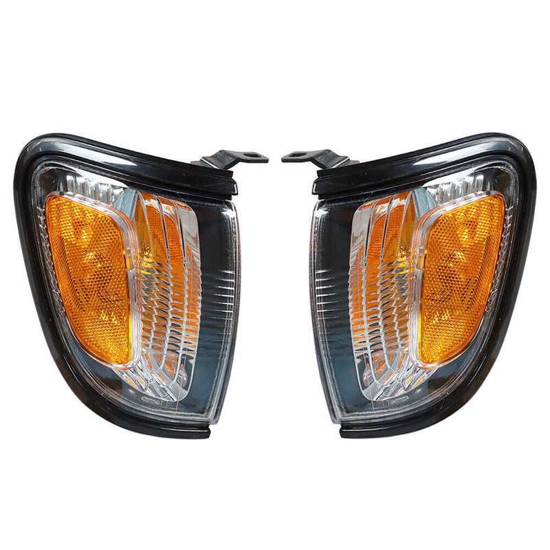 DURAFORCE Left+Right Side Marker Corner Turn Light For 2001-04 Tacoma Black Frame
