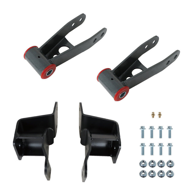 DURAFORCE 4" Lowering Parts Drop Shackles & Hangers for 1988-1998 Chevy GMC C1500