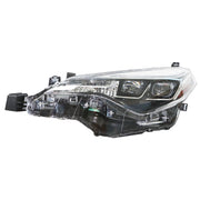DURAFORCE Left Headlight For 2017-2019 Toyota Corolla SE XSE XLE LED Black Housing