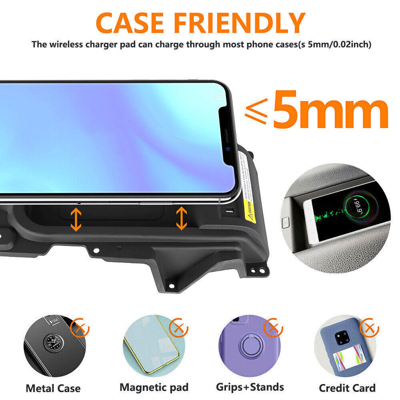 DURAFORCE Wireless Charger Tray Assembly & Harness For 2014 15-2020 Toyota Tundra 00016-34506