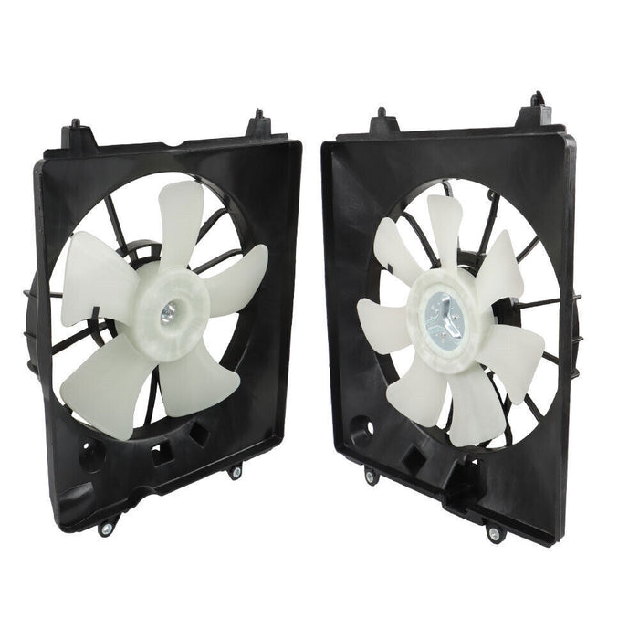 DURAFORCE 2PCS Radiator Cooling Fan For 2010-2011 Honda CR-V CRV 2.4L Left+Right