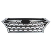 DURAFORCE Upper Grille For 2019-2021 Hyundai Tucson 86350D3640 Chrome W/O Camera