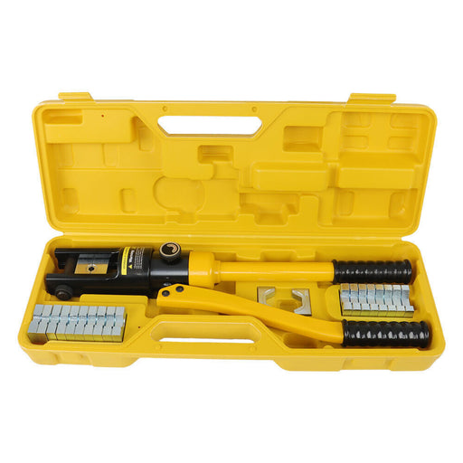 DURAFORCE 16Mt Hydraulic Wire Crimper Crimping Tool Battery Cable Lug Terminal W/11 Dies