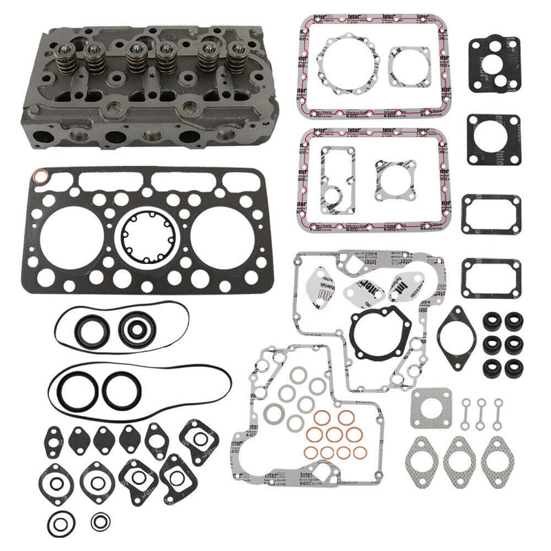 DURAFORCE Complete Cylinder Head Assy & Full Gasket Kit For Kubota D750 D750B Engine