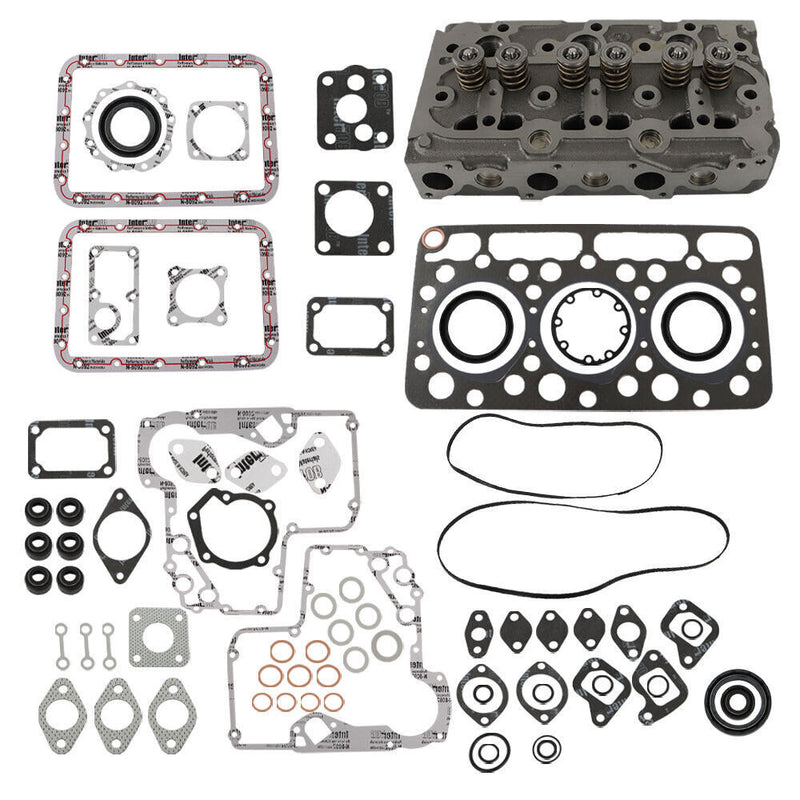 DURAFORCE Complete Cylinder Head Assy & Full Gasket Kit For Kubota D750 D750B Engine