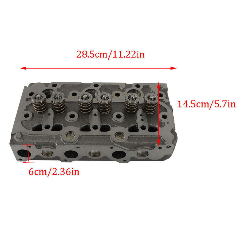 DURAFORCE Complete Cylinder Head Assy & Full Gasket Kit For Kubota D750 D750B Engine