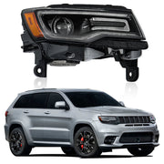 DURAFORCE Right Headlight For 2016 Jeep Grand Cherokee SRT HID Black 55112916AF