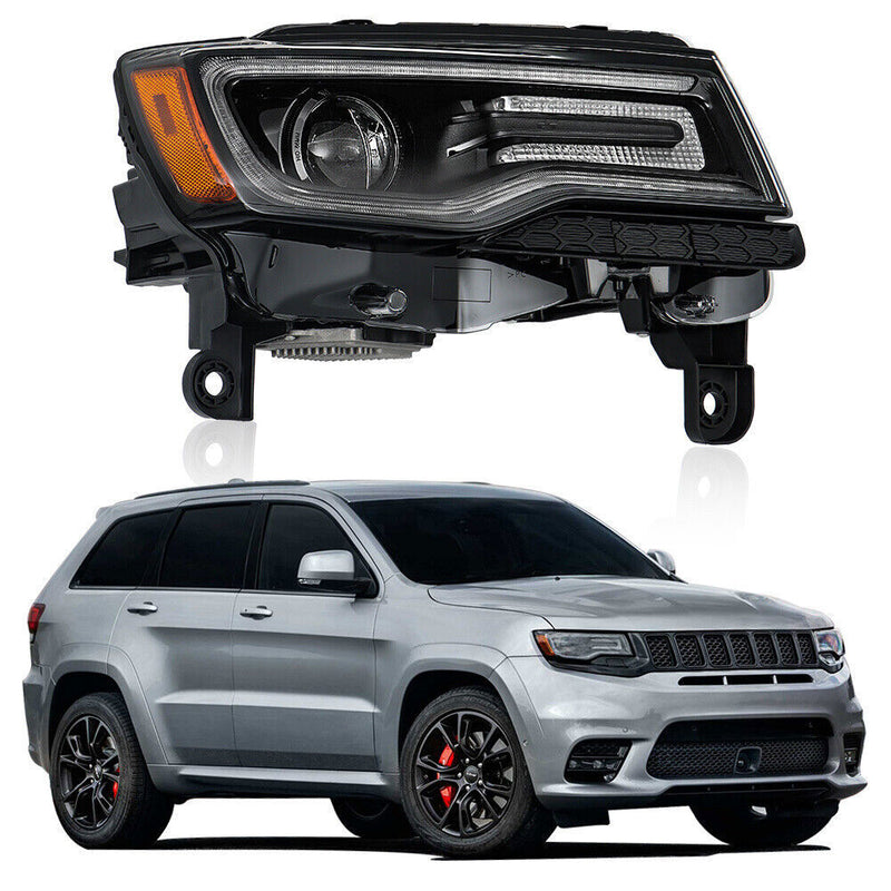 DURAFORCE Right Headlight For 2016 Jeep Grand Cherokee SRT HID Black 55112916AF