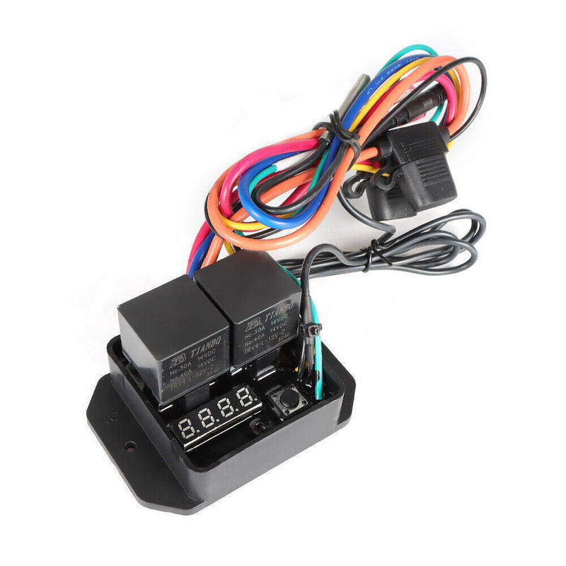 DURAFORCE Digital Radiator Fans Controller Adjustable Temperature Range Dual Relay