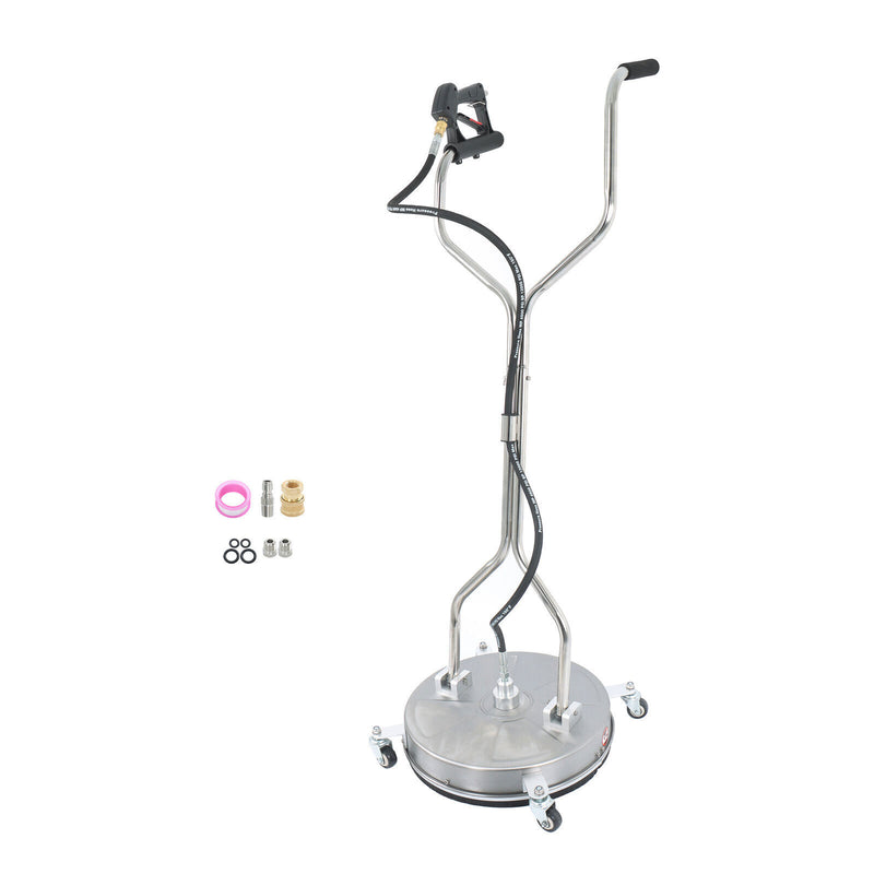 DURAFORCE Pressure Washer Surface Cleaner with 4 Wheels 6000PSI 18Inch Stainless Steel