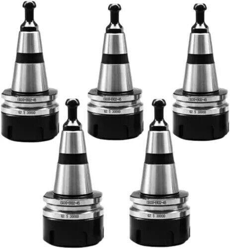 DURAFORCE 5PACK ISO30 ER32-45L Balance Collet Chuck G2.5 30000RPM CNC Tool Holder