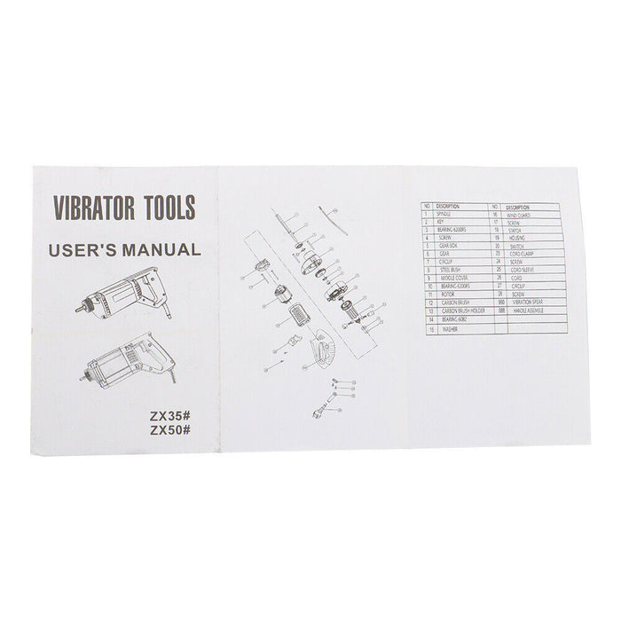 DURAFORCE 4.5Ft Shaft Concrete Vibrator 1500W Portable Cement Concrete Construction Tools