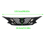 DURAFORCE Front Bumper Upper Grille For Nissan Murano 2015-2017 2018 Chrome Black