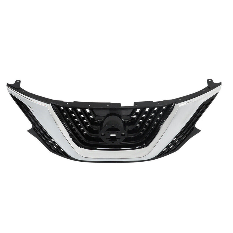 DURAFORCE Front Bumper Upper Grille For Nissan Murano 2015-2017 2018 Chrome Black