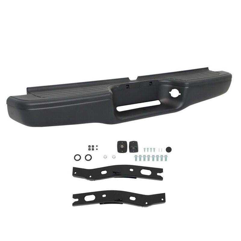 DURAFORCE Rear Steel Step Bumper For 1995-2004 Toyota Tacoma Truck Black Primered