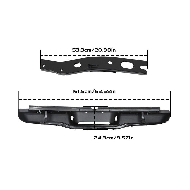DURAFORCE Rear Steel Step Bumper For 1995-2004 Toyota Tacoma Truck Black Primered