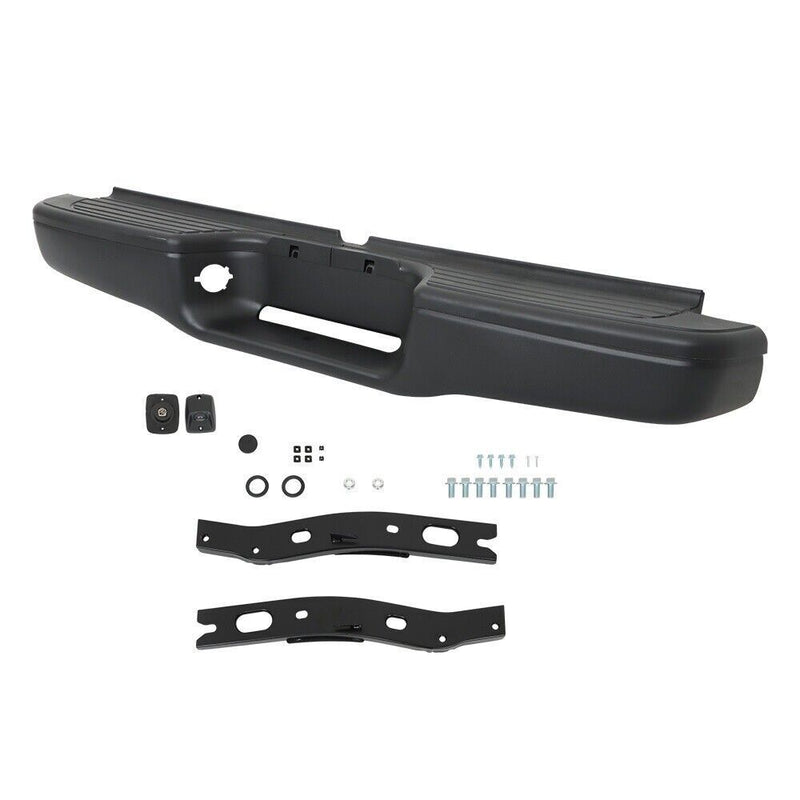 DURAFORCE Rear Steel Step Bumper For 1995-2004 Toyota Tacoma Truck Black Primered