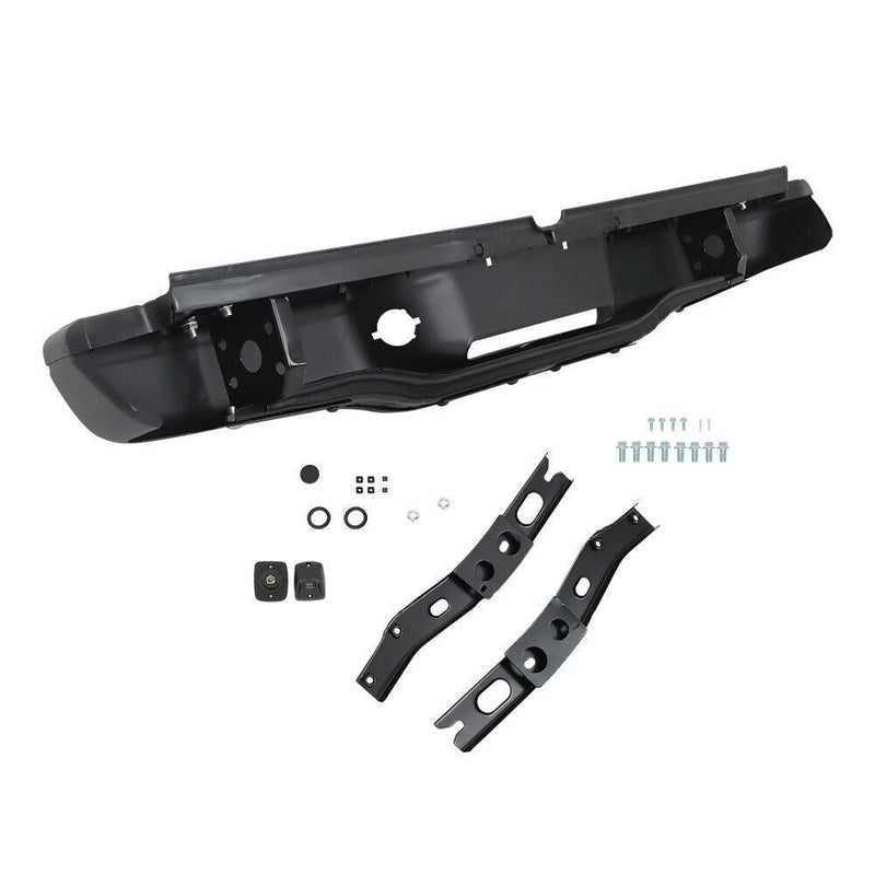 DURAFORCE Rear Steel Step Bumper For 1995-2004 Toyota Tacoma Truck Black Primered