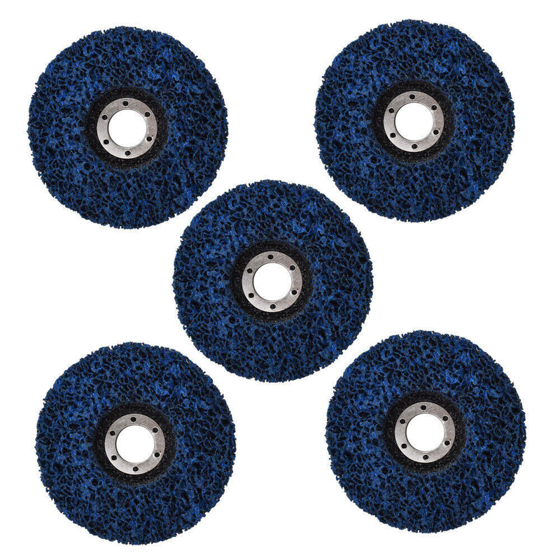 DURAFORCE 5x 4.5''x7/8" Poly Strip Disc Wheel Paint Rust Removal Clean For Angle Grinder