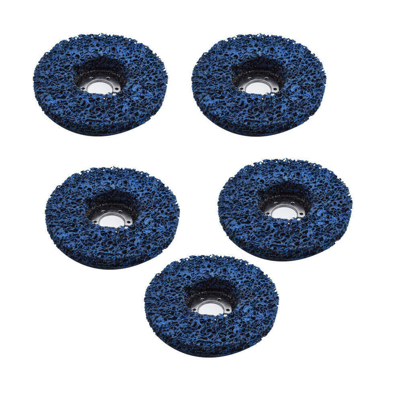 DURAFORCE 5x 4.5''x7/8" Poly Strip Disc Wheel Paint Rust Removal Clean For Angle Grinder
