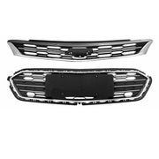 DURAFORCE Front Bumper Upper+Lower Grille For 2016-2018 Chevrolet Cruze Chrome