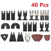 DURAFORCE 40Pcs Oscillating Tool Kit Universal Metal Multitool Saw Blades With Sandpaper