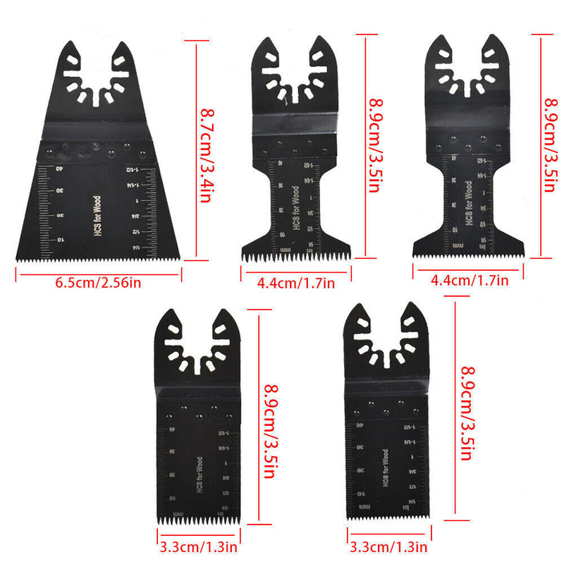 DURAFORCE 40Pcs Oscillating Tool Kit Universal Metal Multitool Saw Blades With Sandpaper