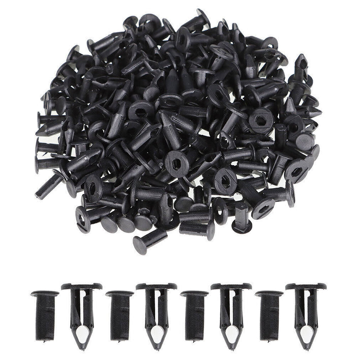 DURAFORCE 100x Car 8mm Dia Hole Plastic Rivets Fastener Auto Fender Bumper Push Pin Clips