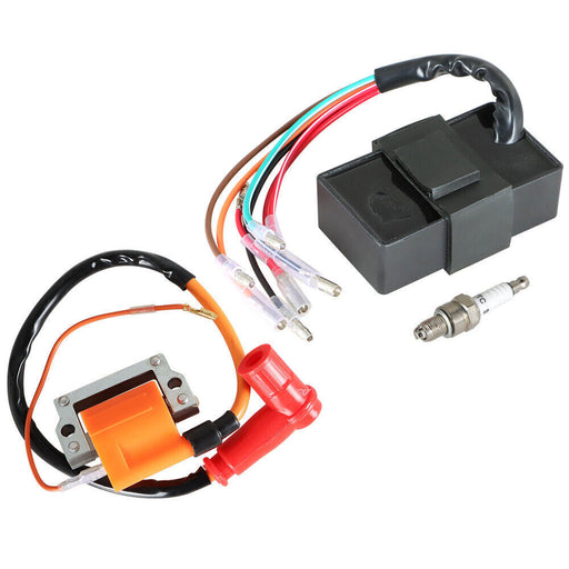 DURAFORCE For Yamaha G1 Gas 2 Cycle Golf Car Cart 1979-86 Ignition Coil CDI Box Spark Plug