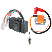 DURAFORCE For Yamaha G1 Gas 2 Cycle Golf Car Cart 1979-86 Ignition Coil CDI Box Spark Plug