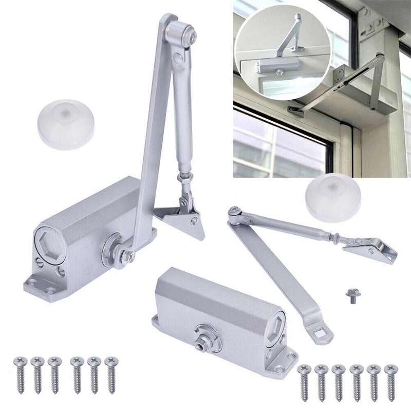 DURAFORCE Aluminum Door Closer Two Independent Valves Control Sweep 25-45KG 2PCS NEW
