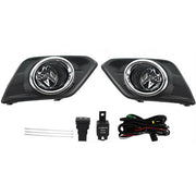 DURAFORCE Fog Light Driving Lamp For 2014-2016 Nissan Rogue Chrome+ Switch+ Bezel