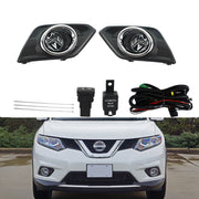 DURAFORCE Fog Light Driving Lamp For 2014-2016 Nissan Rogue Chrome+ Switch+ Bezel
