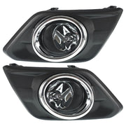 DURAFORCE Fog Light Driving Lamp For 2014-2016 Nissan Rogue Chrome+ Switch+ Bezel