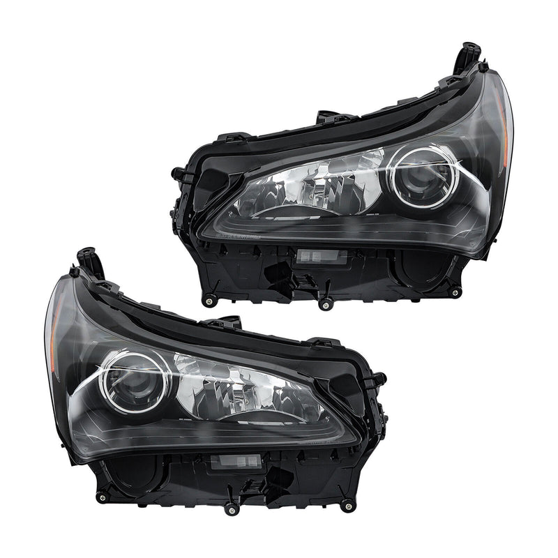 DURAFORCE Left+Right Headlight For 2015-2017 Lexus NX200t NX300h NX300 LED+Halogen
